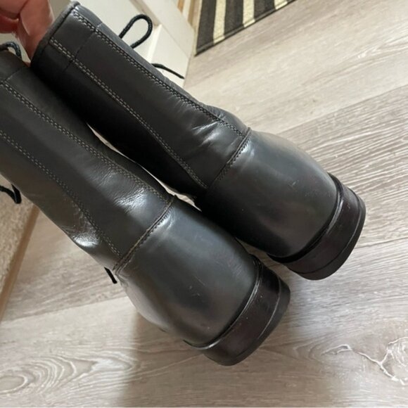 Vintage Justin Fringe Kilte Roper Boots Genuine Leather Cowboy Western Grey Mens - Picture 8 of 12